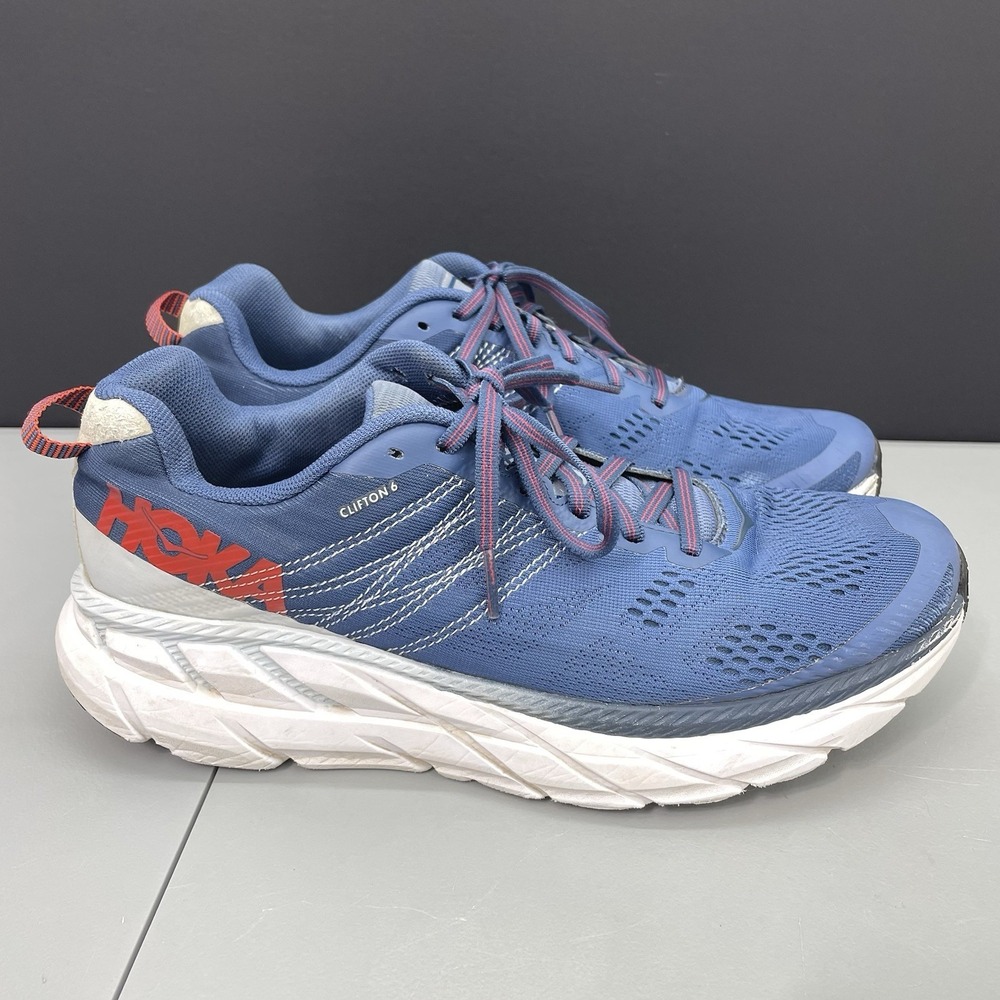 Hoka Clifton 6 Sneakers Shoes Road Running Walking Training Blue Mens 9.5